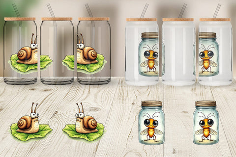Glass Can Grumpy Kitchen Critters Sublimation artnoy 
