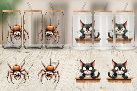 Glass Can Grumpy Kitchen Critters Sublimation artnoy 
