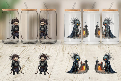 Glass Can Grumpy Knight Sublimation artnoy 