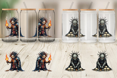Glass Can Grumpy Knight Sublimation artnoy 