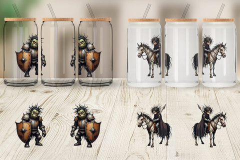 Glass Can Grumpy Knight Sublimation artnoy 