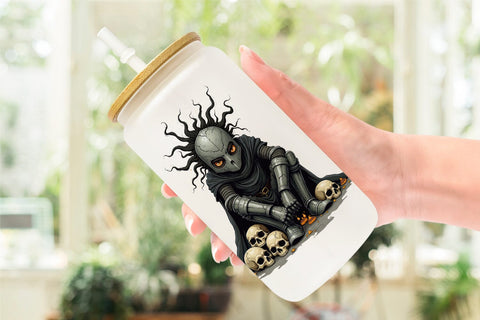 Glass Can Grumpy Knight Sublimation artnoy 