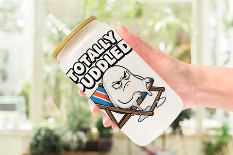 Glass Can Grumpy Melting Snowman Sarcastic Quotes Sublimation artnoy 