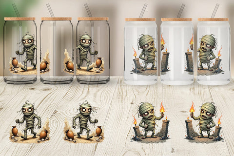Glass Can Grumpy Mummy Sublimation artnoy 