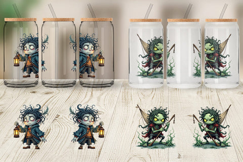 Glass Can Grumpy Pirate Ghost Sublimation artnoy 