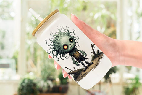 Glass Can Grumpy Pirate Ghost Sublimation artnoy 