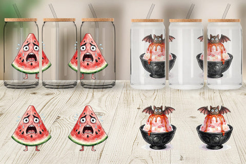 Glass Can Grumpy Summerween Luau Treats Sublimation artnoy 