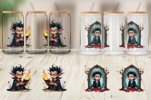 Glass Can Grumpy Vampire Sublimation artnoy 