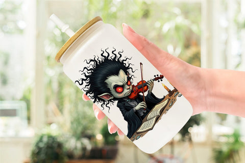 Glass Can Grumpy Vampire Sublimation artnoy 