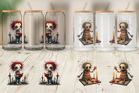Glass Can Grumpy Voodoo Doll Sublimation artnoy 