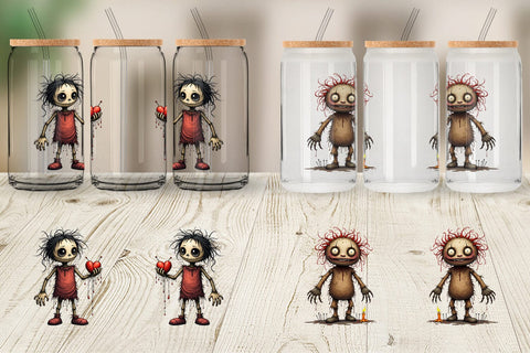Glass Can Grumpy Voodoo Doll Sublimation artnoy 