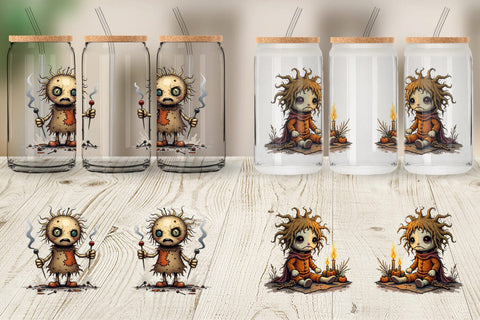 Glass Can Grumpy Voodoo Doll Sublimation artnoy 