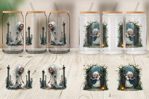 Glass Can Grumpy White Lady Sublimation artnoy 