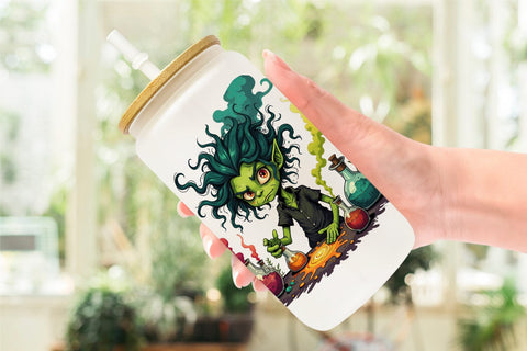 Glass Can Grumpy Witch Sublimation artnoy 
