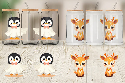 Glass Can Halloween Animals Sublimation artnoy 