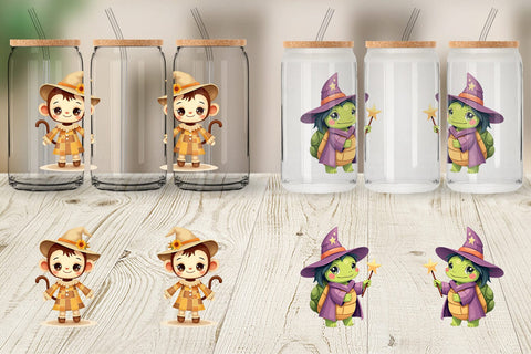 Glass Can Halloween Animals Sublimation artnoy 