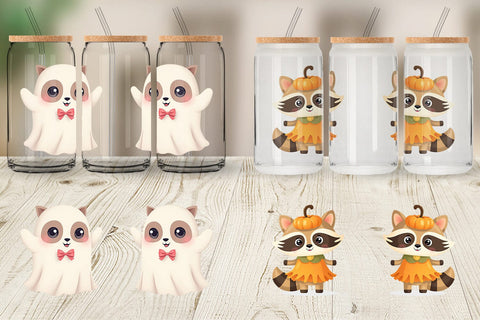 Glass Can Halloween Animals Sublimation artnoy 
