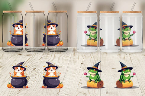 Glass Can Halloween Animals Sublimation artnoy 