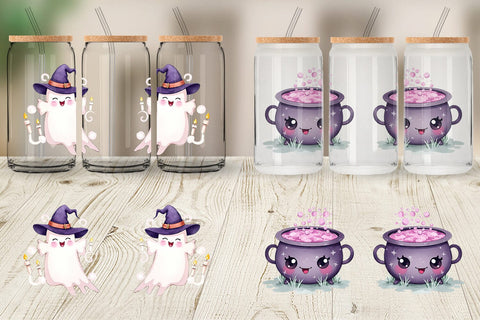 Glass Can Halloween Characters Sublimation artnoy 