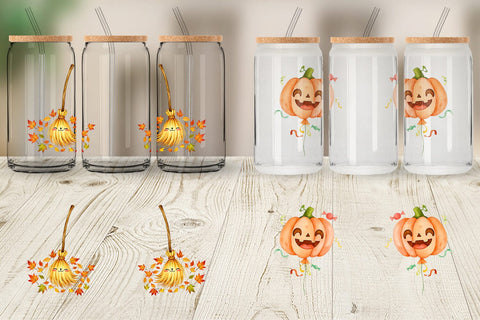 Glass Can Halloween Characters Sublimation artnoy 