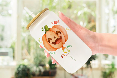 Glass Can Halloween Characters Sublimation artnoy 