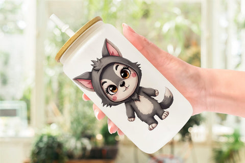 Glass Can Halloween Critters Sublimation artnoy 