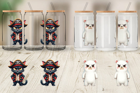 Glass Can Halloween Critters Sublimation artnoy 