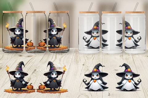 Glass Can Halloween Ghost Sublimation artnoy 