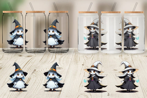 Glass Can Halloween Ghost Sublimation artnoy 