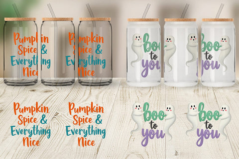 Glass Can Halloween Quotes Sublimation artnoy 