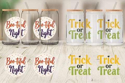 Glass Can Halloween Quotes Sublimation artnoy 