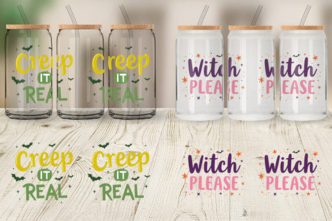 Glass Can Halloween Quotes Sublimation artnoy 