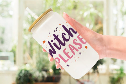 Glass Can Halloween Quotes Sublimation artnoy 