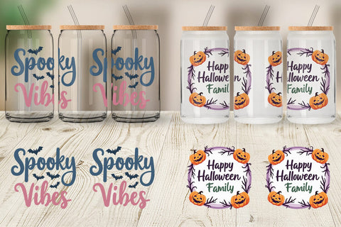 Glass Can Halloween Quotes Sublimation artnoy 