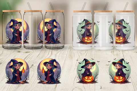 Glass Can Halloween Witch Spell Sublimation artnoy 
