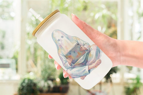 Glass Can Handheld Console Gamer Ghost Sublimation artnoy 