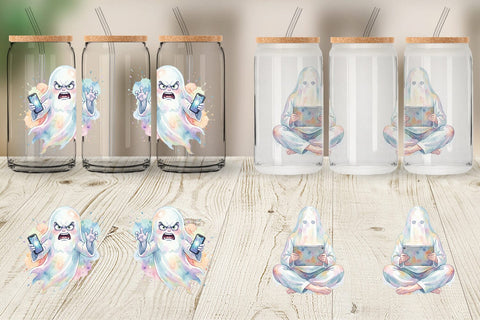 Glass Can Handheld Console Gamer Ghost Sublimation artnoy 
