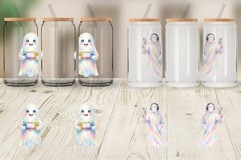 Glass Can Handheld Console Gamer Ghost Sublimation artnoy 