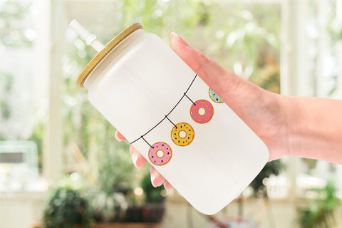 Glass Can Hanging Donut Sublimation artnoy 