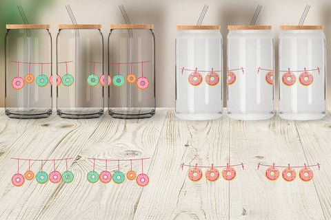 Glass Can Hanging Donut Sublimation artnoy 