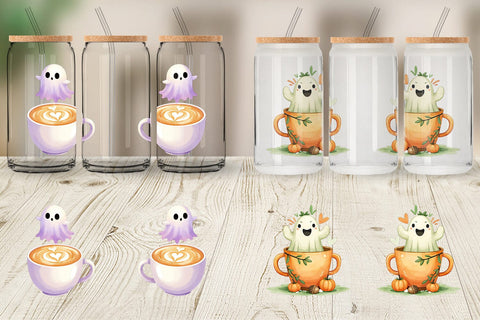 Glass Can Haunted Coffee Spirits Sublimation artnoy 