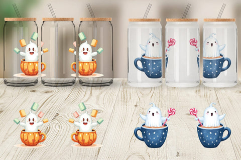 Glass Can Haunted Coffee Spirits Sublimation artnoy 