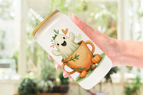 Glass Can Haunted Coffee Spirits Sublimation artnoy 