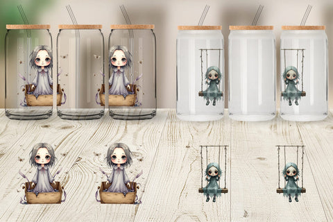 Glass Can Haunted Doll Spirits Sublimation artnoy 
