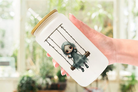Glass Can Haunted Doll Spirits Sublimation artnoy 