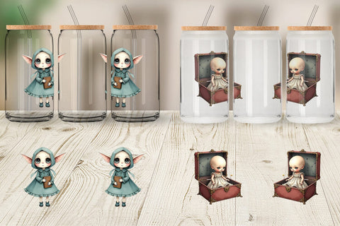 Glass Can Haunted Doll Spirits Sublimation artnoy 