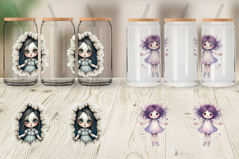 Glass Can Haunted Doll Spirits Sublimation artnoy 