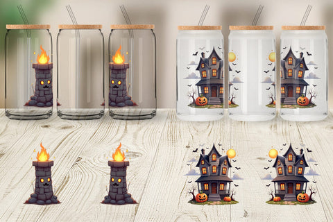 Glass Can Haunted Elements Sublimation artnoy 