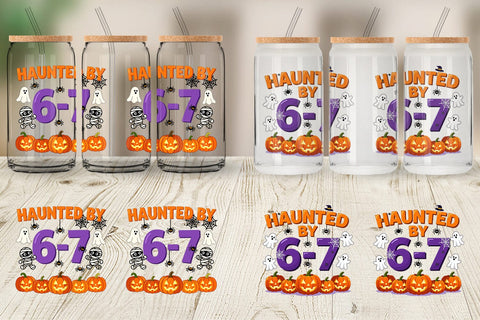 Glass Can Haunted Halloween Sublimation artnoy 