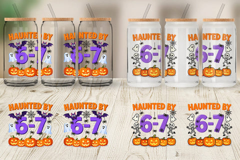 Glass Can Haunted Halloween Sublimation artnoy 